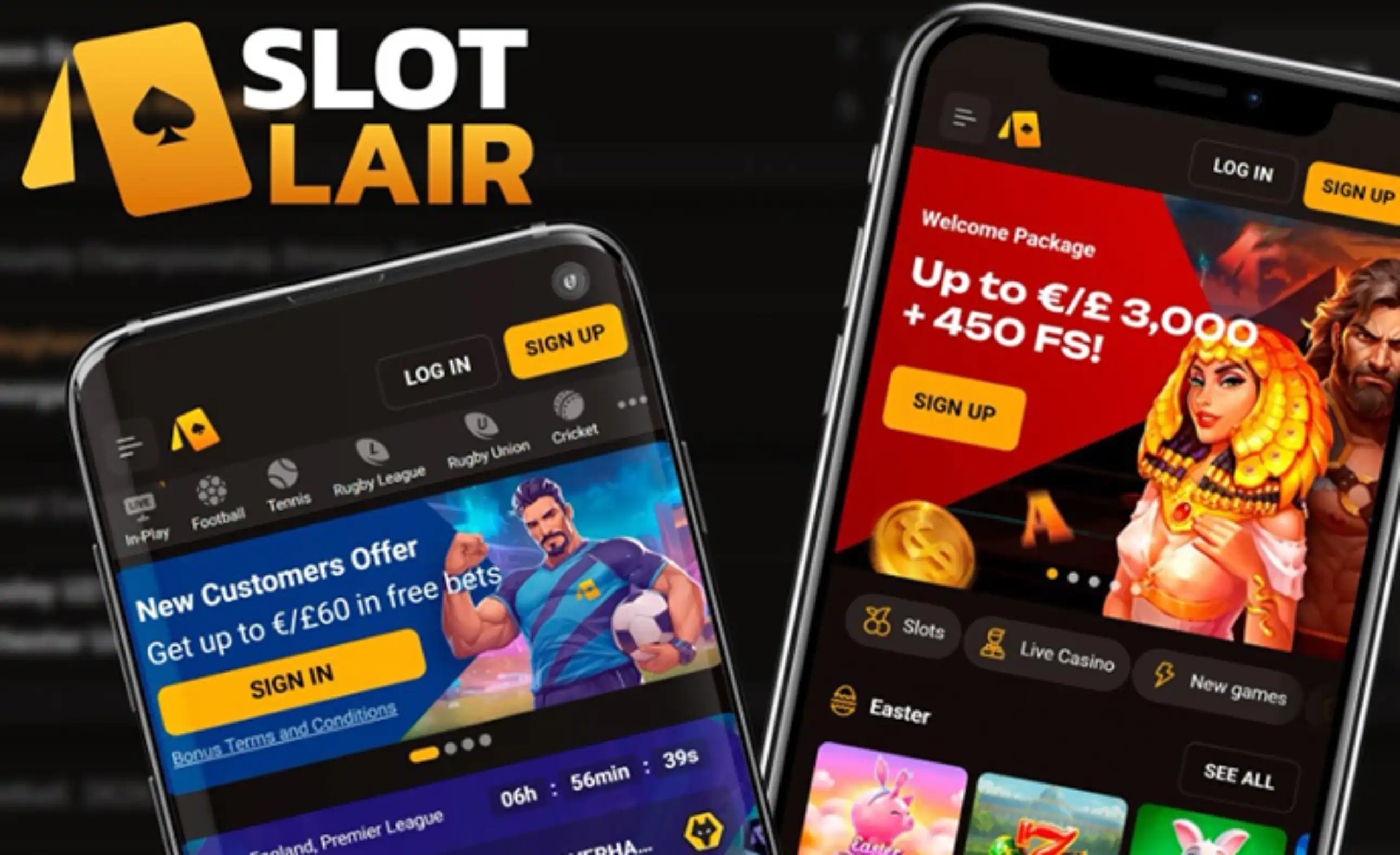 Capture d'écran de l'app Slotlair Casino